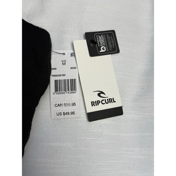 RIP CURL Premium Surf Crop In Black Sz Medium New - Picture 8 of 9